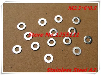 

100pcs/lot M2.5*6 Stainless Steel A2 Flat washer Thickness 0.5mm