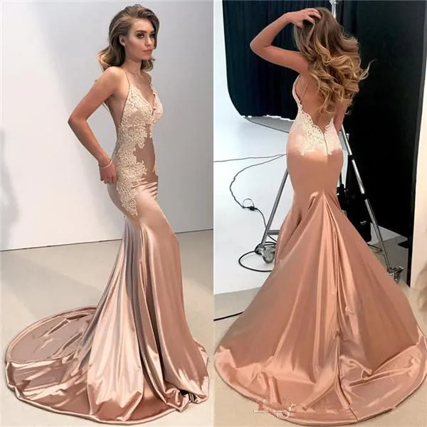 2019-new-sheer-long-sleeves-mermaid-long-prom-dresses-black-girls-gold-lace-applique-sweep-train-formal-party-evening-gowns-bc0589