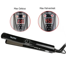 ЖК-дисплей Дисплей Титан пластины Flat Iron выпрямление утюги Инструменты для укладки профессиональный выпрямитель для волос