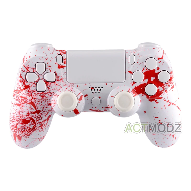 

Blood Patterned Full Set Shell Case Buttons Repair for PS4 Controller JDM-010 JDM-020