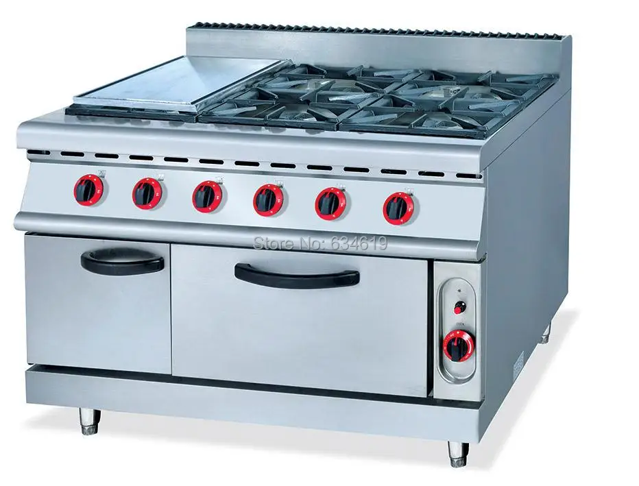 Super quality hotel fast food high flame combination furnace stove with