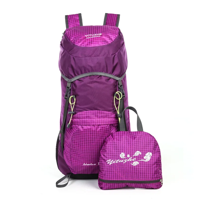 Ceny Lekki nylonowy plecak składany na zewnątrz podróży składany plecak 35L wodoodporne ultralekkie torby wspinaczkowe przenośne