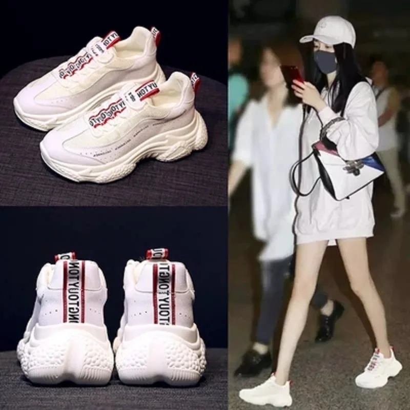 

2019 spring and autumn new Korean version of the wild sports shoes Harajuku light breathable casual white shoes