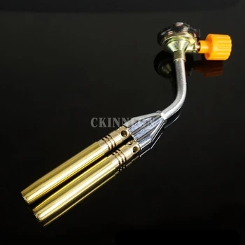

100Pcs/Lot Outdoor Dual Flame Butane Gas Gun Torch Welding Iron BBQ Cooking Tools