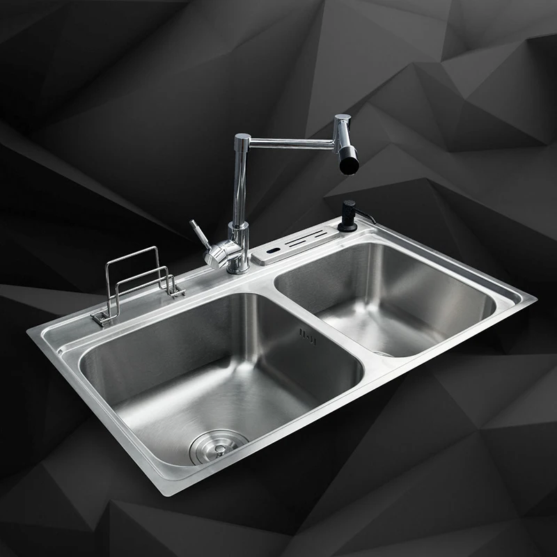 Monite Swivel 360 Deck Mounted Faucet Kitchen Sink Faucet Set Sink Wash Basin Countertop Hot And Cold Mixer Tap