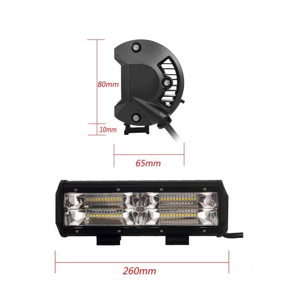 Размеры 4, 10, 12, 18, 20, 23 дюймов внедорожный светодиодный светильник бар 324 Вт 396 Вт прожектор точечного комбинированного луча СВЕТОДИОДНЫЙ светильник тумана светильник для 4x4 4WD внедорожник ATV головной светильник - Цвет: 10in