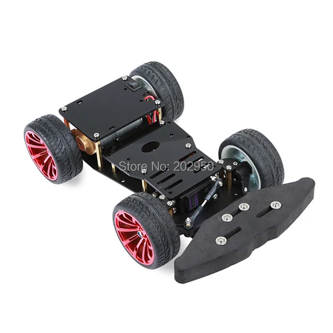 4WD RC умный автомобиль шасси для Arduino платформа с MG996R металлическая Шестерня сервоподшипник комплект Рулевого управления DIY 4 колеса робот