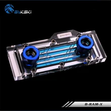 Bykski RAM Water Cooling Block use for Dual Channel 2pcs RAM or 4 Channel 4pcs RAM Cooled Transparent Radiator with Metal Cover
