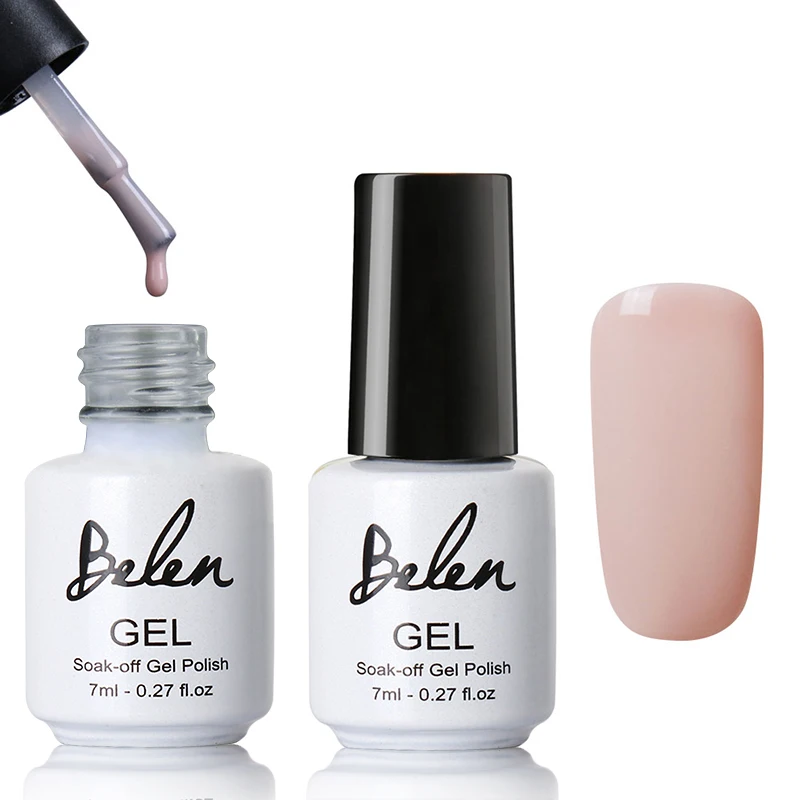 

Belen 7ML Nude Light Pink Nail Gel Polish Vernis Semi Permanent Gelpolish Varnish Soak-Off Gel Long Lasting Lucky Varnish