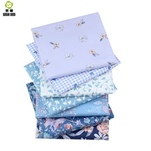 Синий цветок Хлопок Tissus ткань Лоскутная Ткань Жир четверть пряди Ткань для шитья куклы ткани 40*50 см 35 шт./лот