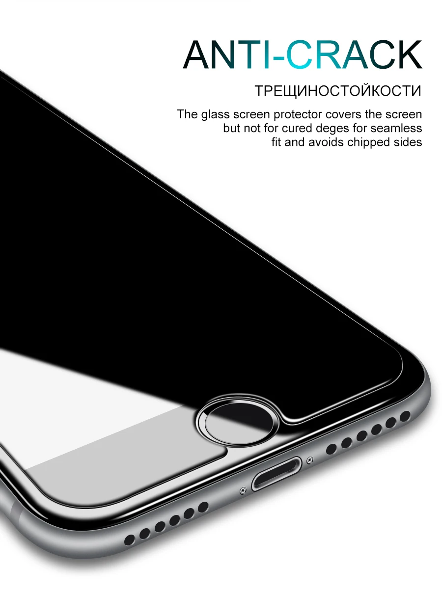 Coolreall 2 шт 2.5D Закаленное стекло пленка для iPhone 6 6s 7 8 Plus X ультратонкий 0,25 мм Закаленное стекло Защитная пленка для экрана