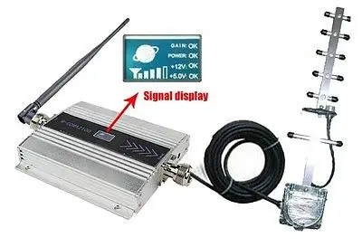 LCD 3G UMTS WCDMA 2100Mhz Repeater Cell phone Signal