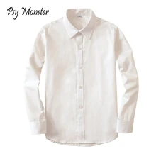 Футболки для мальчиков и девочек белая хлопковая блуза школьная блузка для девочек для рубашки детская одежда Формальное опрятный школьная форма S32