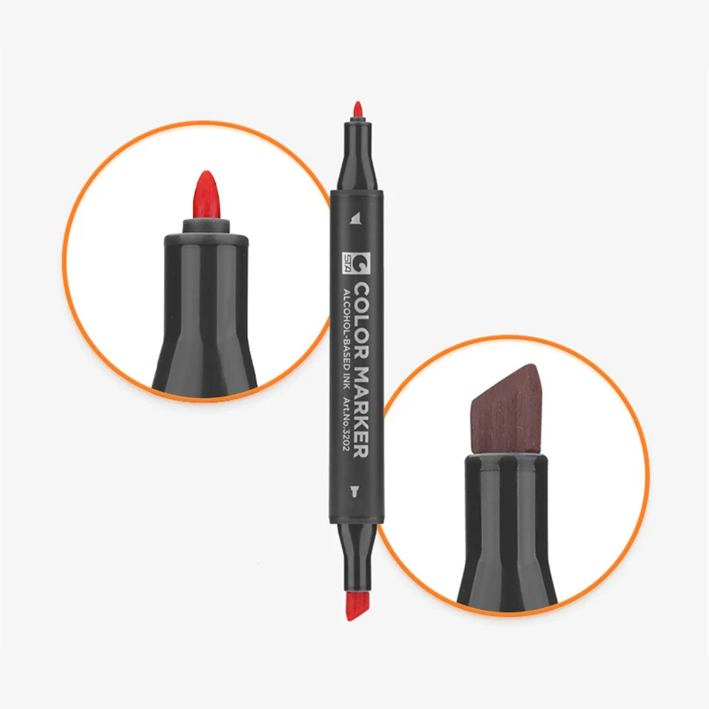 STA-Art-Marker-30-36-40-48-Alcoholic-oily-based-ink-Marker-Set-Dual-Headed-Art