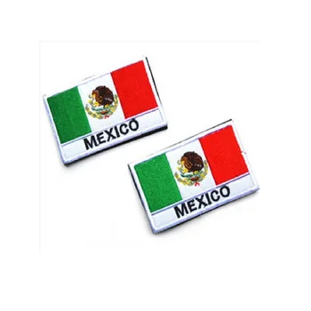 

100 piece a lot 3D embroidery magic stickers Mexican Flag patch The flag of Czech embroidery armband Flag of swedish Badges