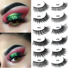 

YAQIMEIER 3 Pairs Lashes 3d False Eyelashes Crisscross Thick Natural Eye Lashes Professional Makeup Fake Eyelashes 16 Styles