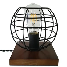 Ретро твердый деревянный железный каркас настольная лампа E27 AC90-260V Европейский спальни ночники простые модные креативные украшения настольная лампа