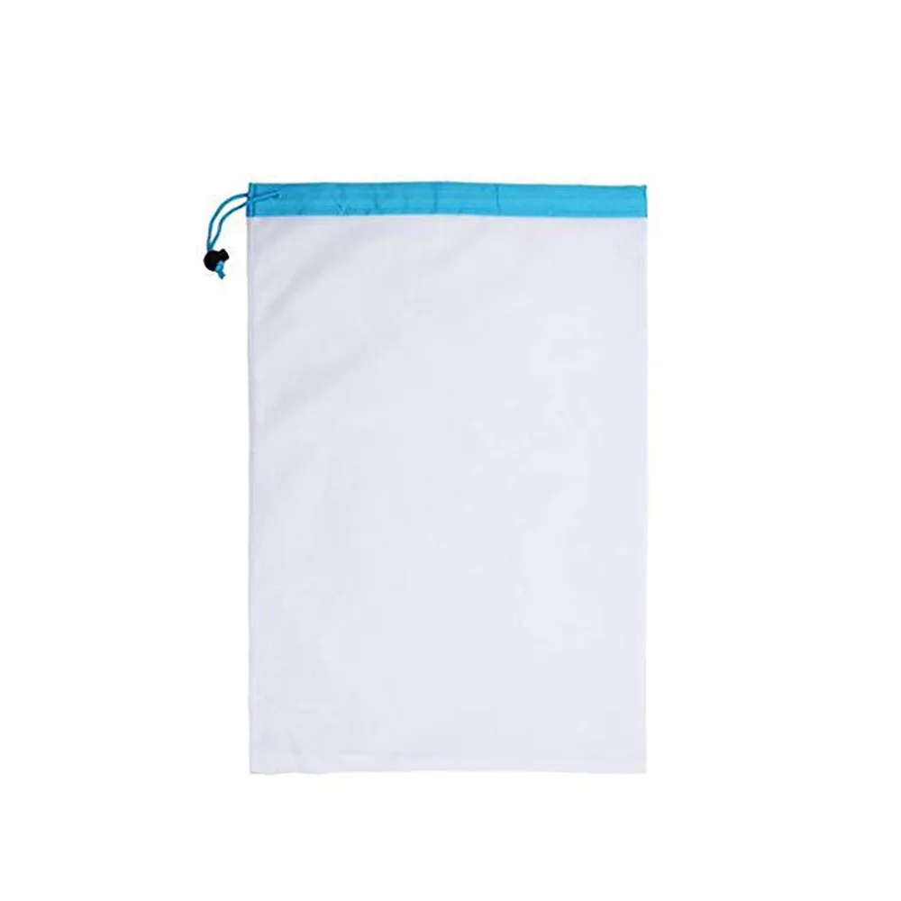 

1pcs Reusable Produce Mesh Bags Black Rope Vegetable Fruit Toy Storage Pouch simple Saco de armazenamento