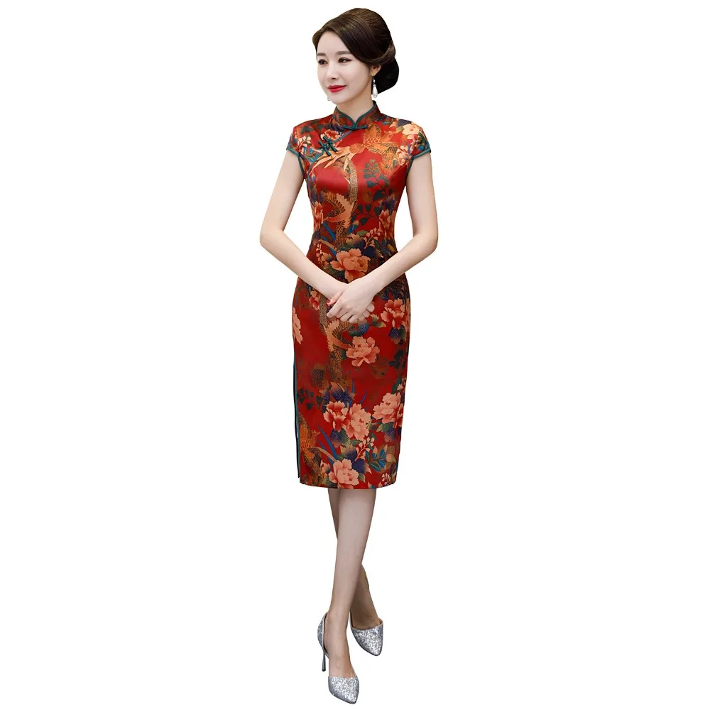 knee length qipao