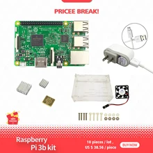 Raspberry Pi 3 Model B kit - pi 3 board / pi 3 case / 5V 2.5A US Power Supply / heat sink raspberry pi 3 starter kit raspberry pi 3 case power heat sink for raspberry pi 3