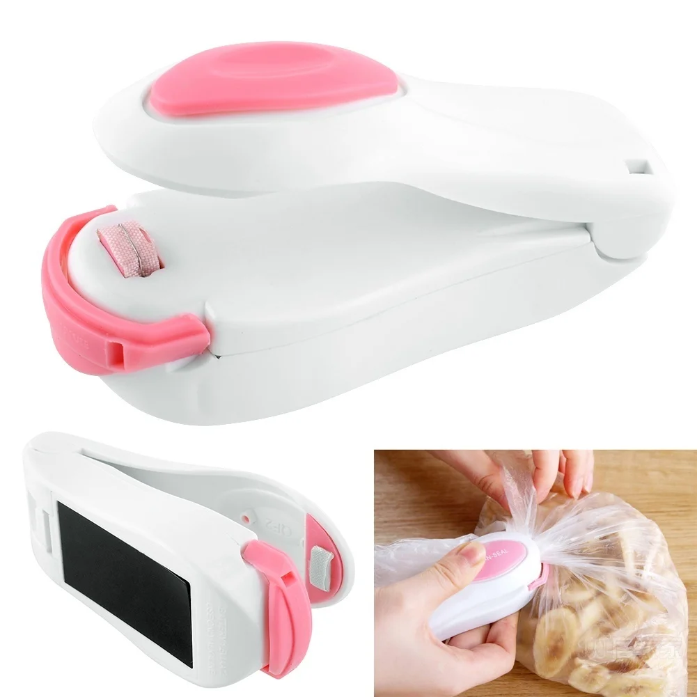 

LIRUIKA 1PC Hot Portable Bag Clips Handheld Mini Electric Heat Sealing Machine Impulse Sealer Seal Packing Plastic Bag