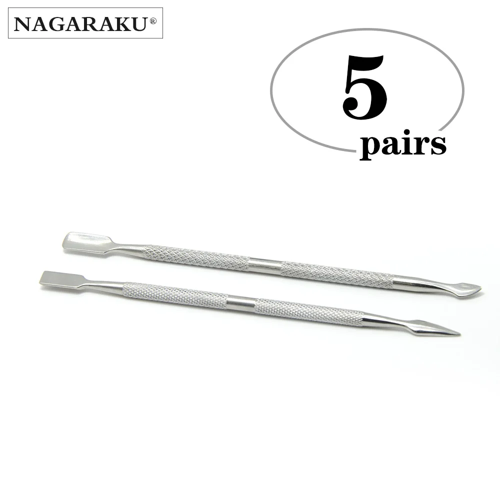 Средство для удаления кутикулы NAGARAKU 10 шт. = 5 пар нержавеющая сталь двухсторонний