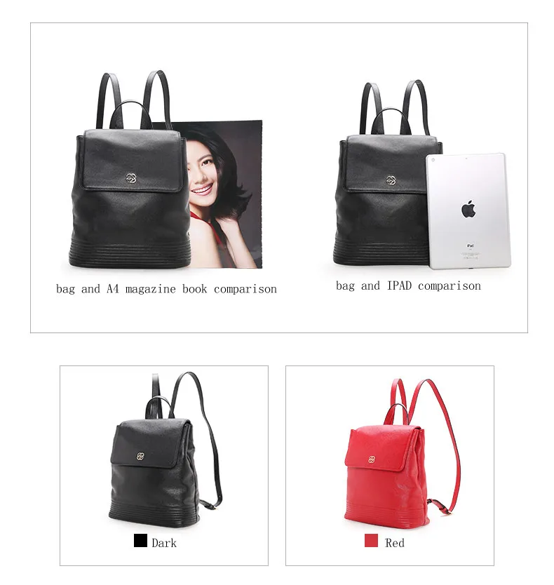 Fashion Design Women Backpacks 100% Natural Cow Leather Ladies Tote Bag School Bags Teenagers Girls Big Capacity Versatile Bag  (_06