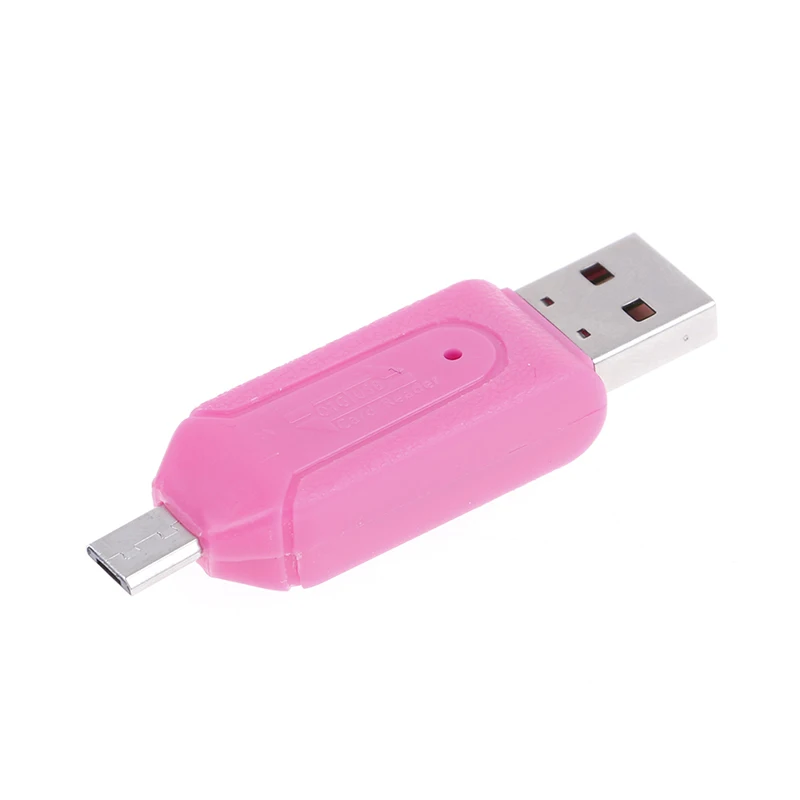 1 шт. 2 в 1 USB OTG кардридер Универсальный Micro USB OTG TF/SD кардридер телефонный удлинитель-переходник Micro USB OTG адаптер 5 цветов