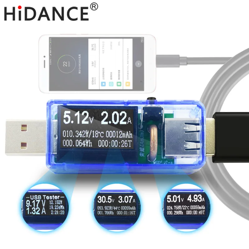 8 в 1 USB тестер напряжение батареи детектор тока Мобильная мощность измеритель