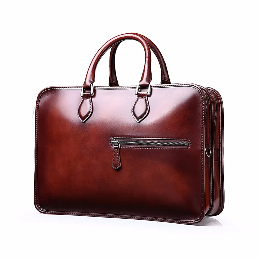Terse Wholesale Price Men Business Briefcase Handmade Venezin Cow