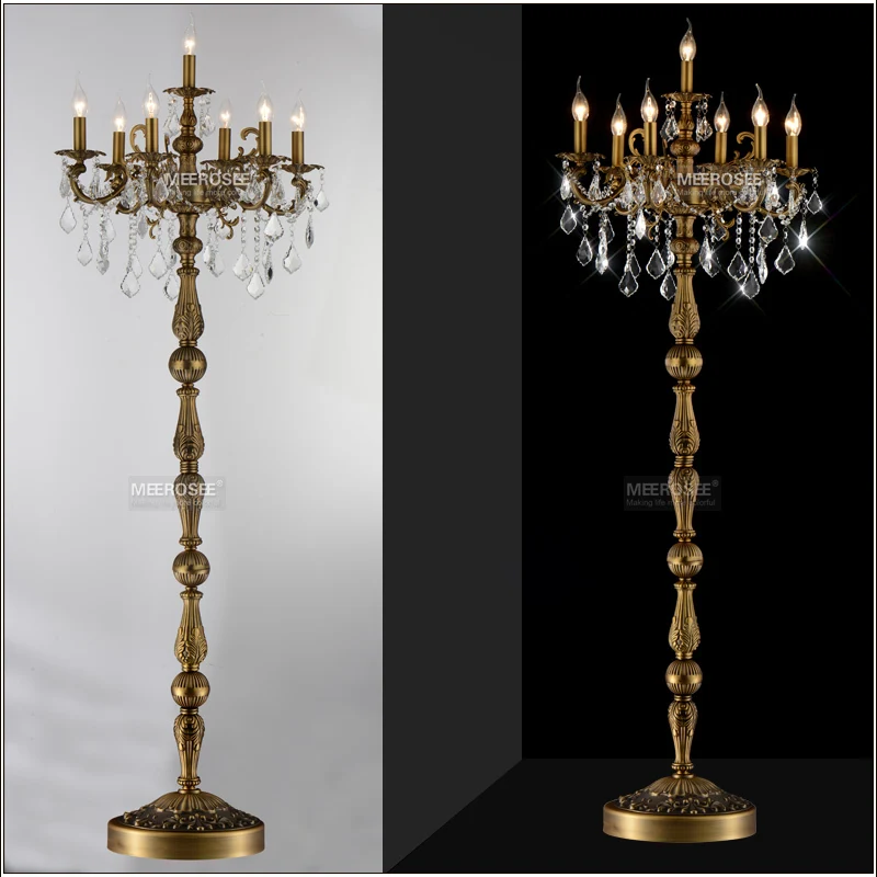 Классический 7 светильник s кристалл напольный подставка Cristal Lustre Candelabra стоячий