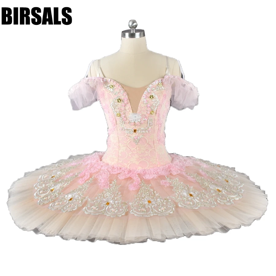 Peach Fairy YGAP Professional Competiton Ballet Tutu Women Sleeping Beauty Ballerina Pancake Tutu Costume AdultBT9028B
