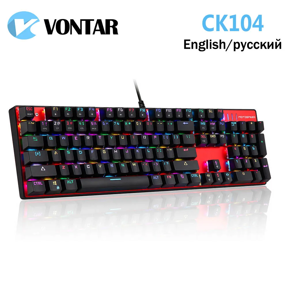 Prix pour D'origine motospeed ck104 métal 104 touches rgb commutateur gaming filaire mécanique clavier led rétro-éclairé anti-ghosting pour gamer ordinateur Prix pour D'origine motospeed ck104 métal 104 touches rgb commutateur gaming filaire mécanique clavier led rétro-éclairé anti-ghosting pour gamer ordinateur