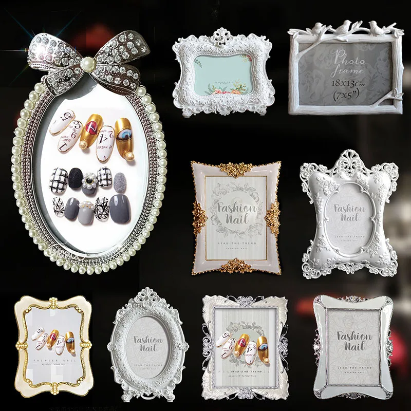 

False Nail Art Plate Tips Display Stand Rack Board Nail Polish Nails UV Gel Display Showing Shelf Manicure Tool