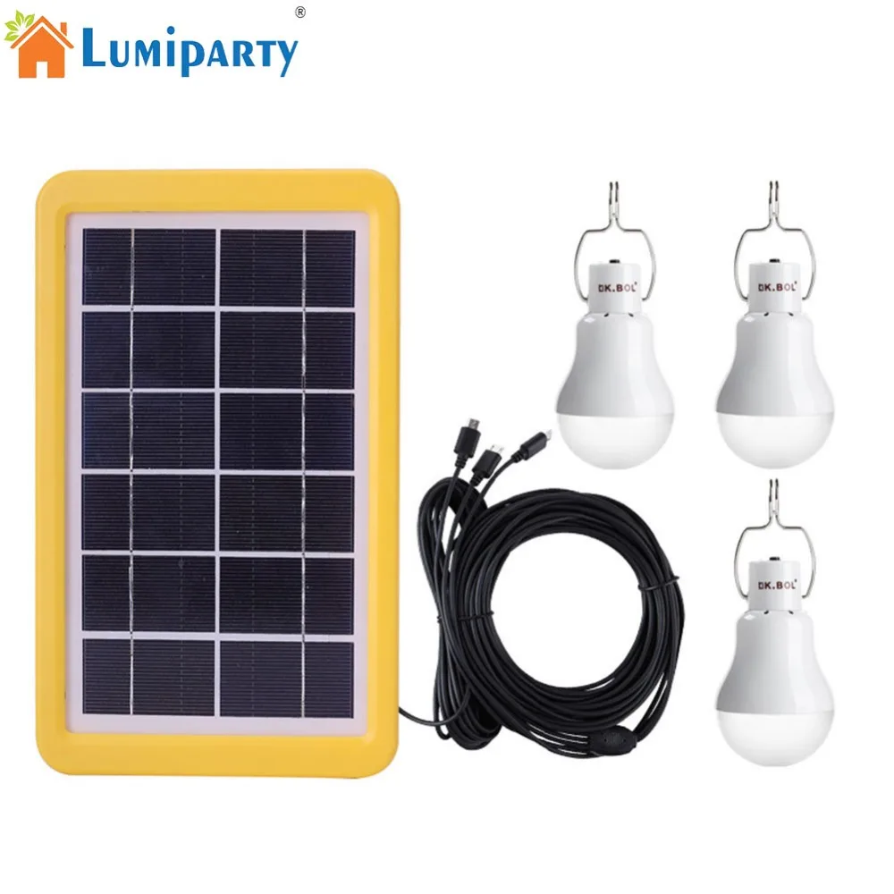 

LumiParty LED Solar-Powered Bulb Light Control Outdoor Camping Bulb Tent Lamp Home Emergency Light