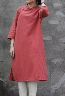 Новинка поступления Для женщин дизайн обтягивающее платье льняные платья 18023 - Цвет: Красный