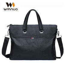Wmnuo брендовая деловая сумка, мужской портфель, сумка из натуральной коровьей кожи, сумка для ноутбука, мужские сумки на плечо, мужская сумка-мессенджер на молнии, сумка для компьютера