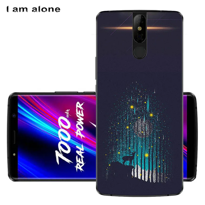 Чехлы для телефонов с надписью I am alone для Leagoo power 5, 5,99 дюйма, мягкие чехлы из ТПУ для мобильных телефонов с мультяшным принтом для Leagoo power, 5 сумок