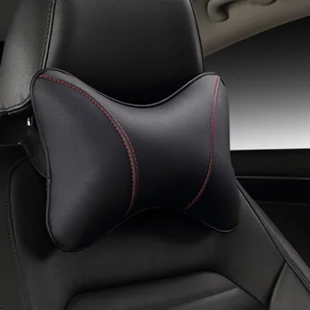 2020 Brand New Pu Leather zagłówek samochodowy poduszka uniwersalny wygodny dekolt poduszki pasuje do większości samochodów gwarancja jakości E1 tanie i dobre opinie spokle stoa Włókien syntetycznych Sztuczna skóra fabric and carbon fiber