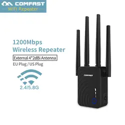 CF-WR754AC ретранслятор COMFAST Wi Fi 2,4 г и 5 двойной частоты 1200 Мбит/с дома беспроводной Extender маршрутизатор сигнала диапазон 4 * 2dbi телевизионные