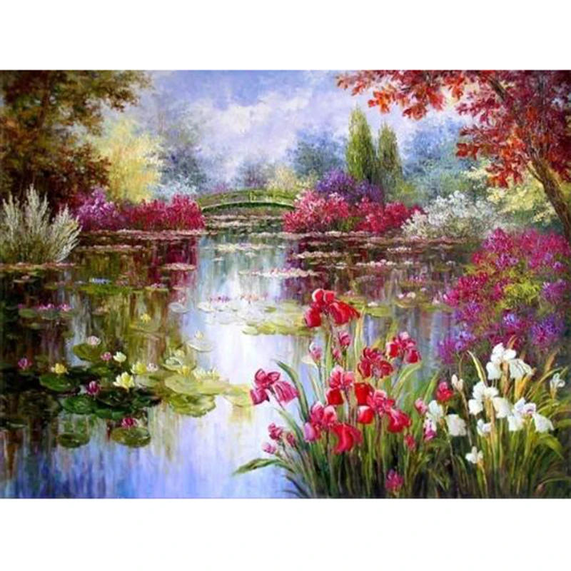 

new DIY Diamond Painting Full Square Landscape Beautiful View Daimond Painting Cross Stitch Nature Mosaic Home Decor Gift hh167
