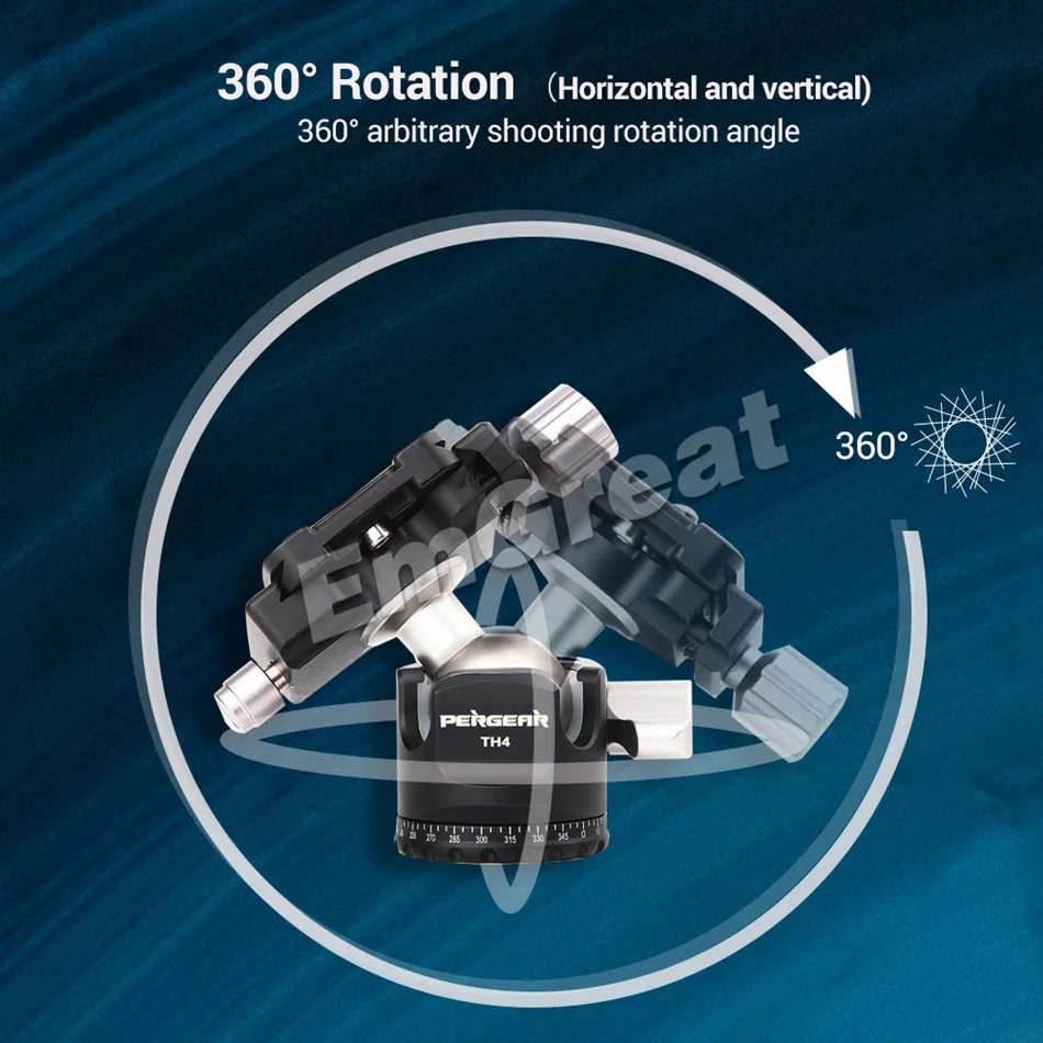 Pergear TH4 Andoer мини шаровая Головка Настольный штатив Стенд адаптер с быстроразъемной пластиной для Nikon sony Canon DSLR камеры