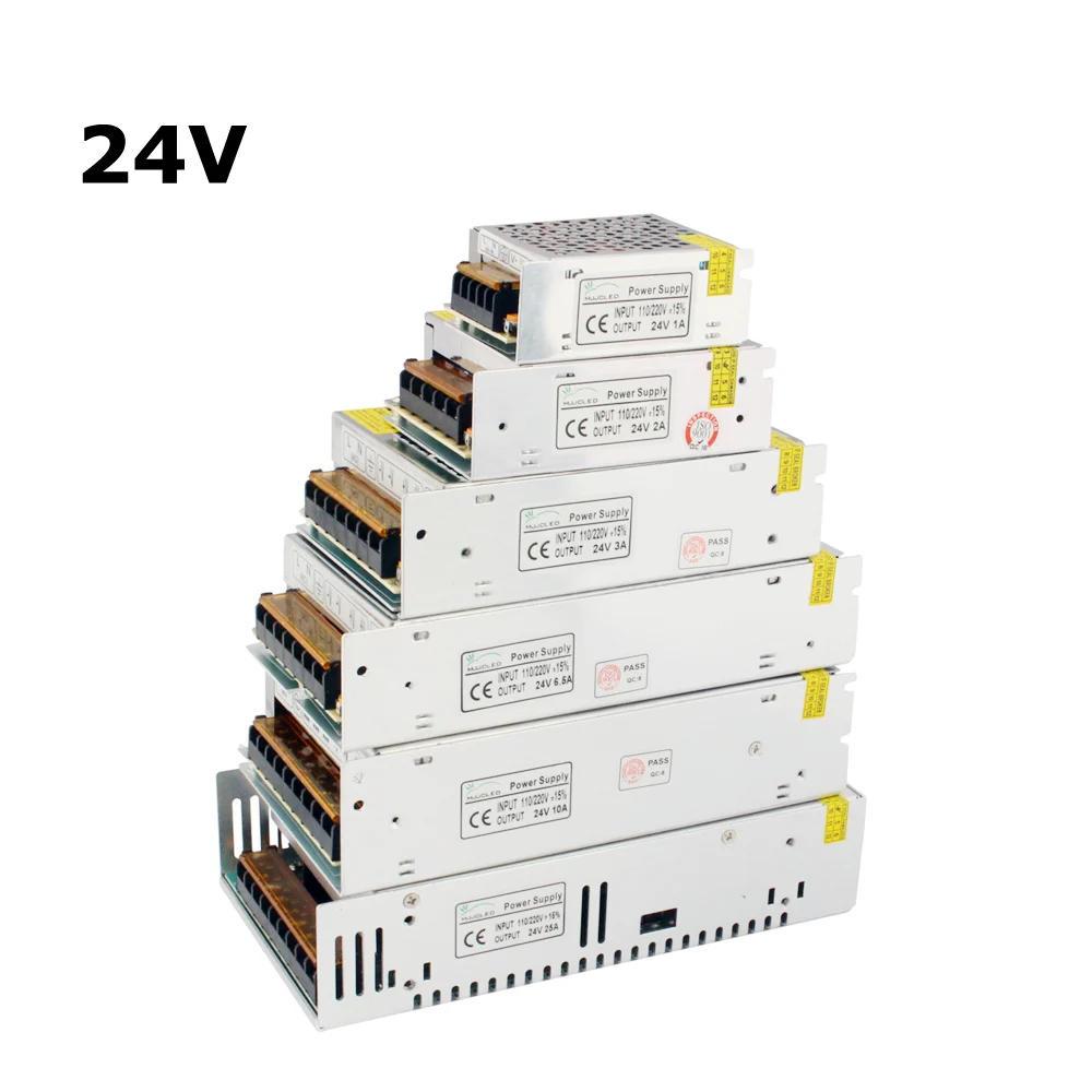 24 V источник питания 12 Вольт 24 V 5A 10A 20A 24 вольт трансформатор 220V 12 V блок питания 50A 60A Светодиодный драйвер для светодиодной ленты