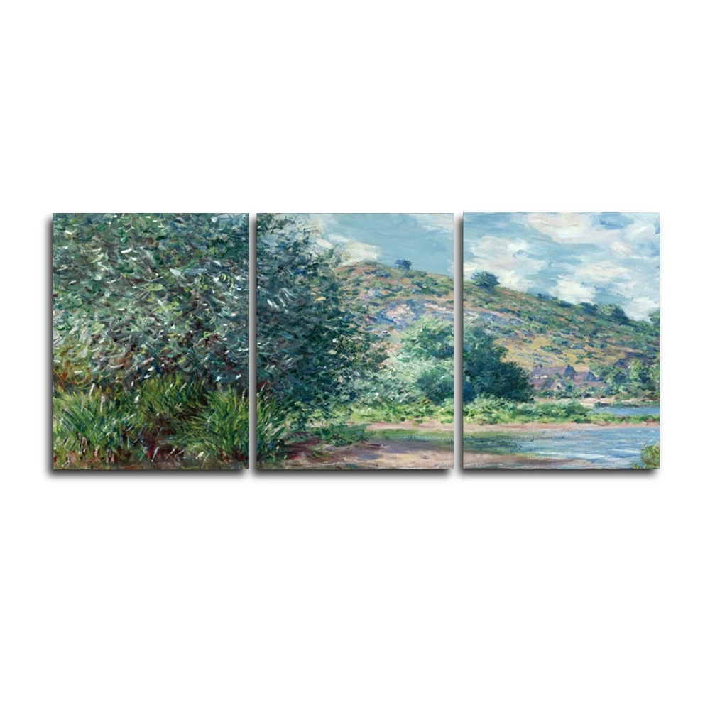

Laeacco 3 Panel Spring Canvas Calligraphy Painting Green Tree Outside Wall Artwork HD Posters and Prints Home Living Room Decor