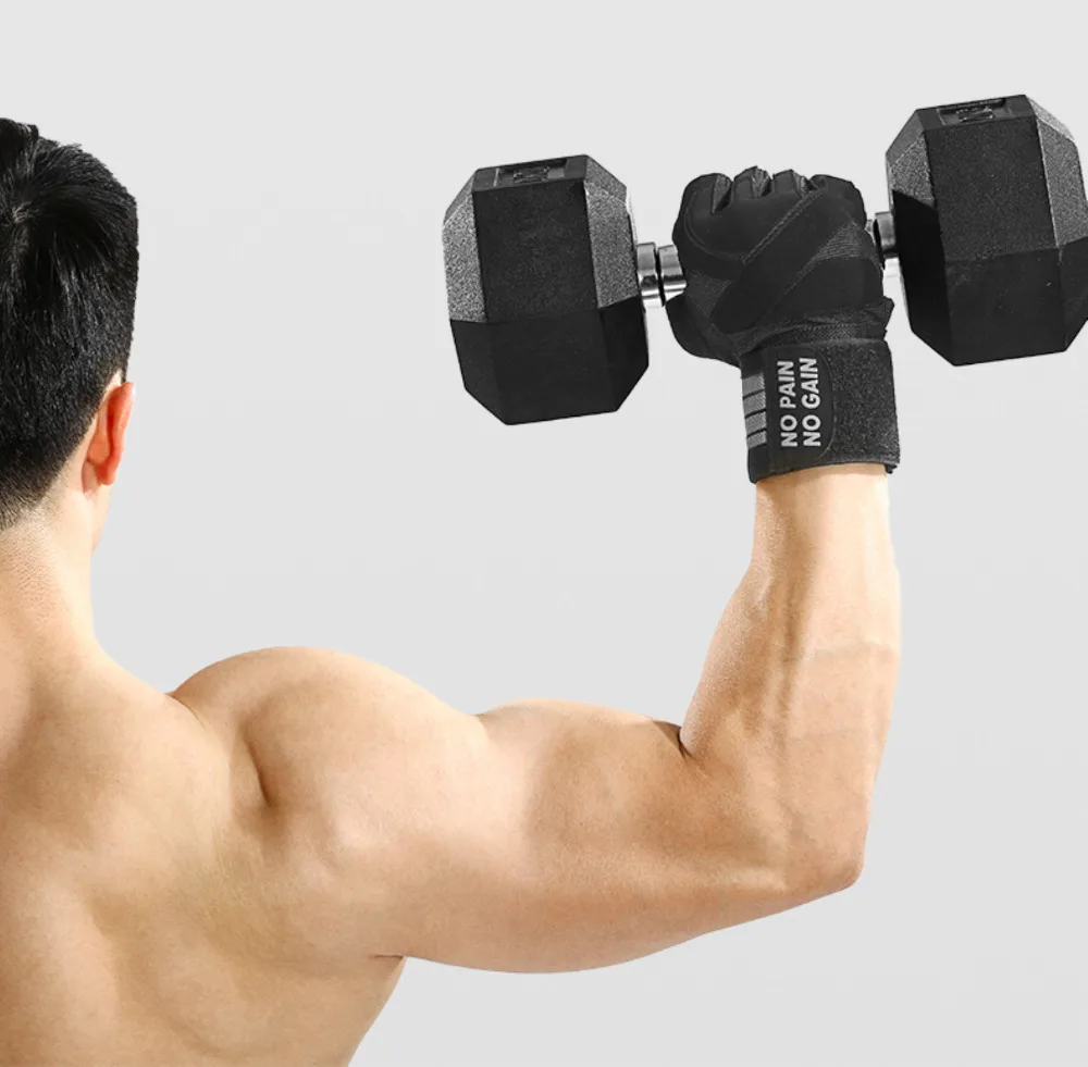 “ Levantamento de Peso Treinamento Luvas Aperto Pad Workout