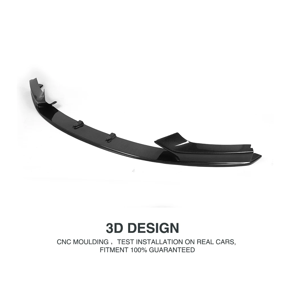  2 Series Carbon Fiber Car Front Bumper Lip spoiler for BMW F22 M Sport Coupe Only 14-17 Convertible