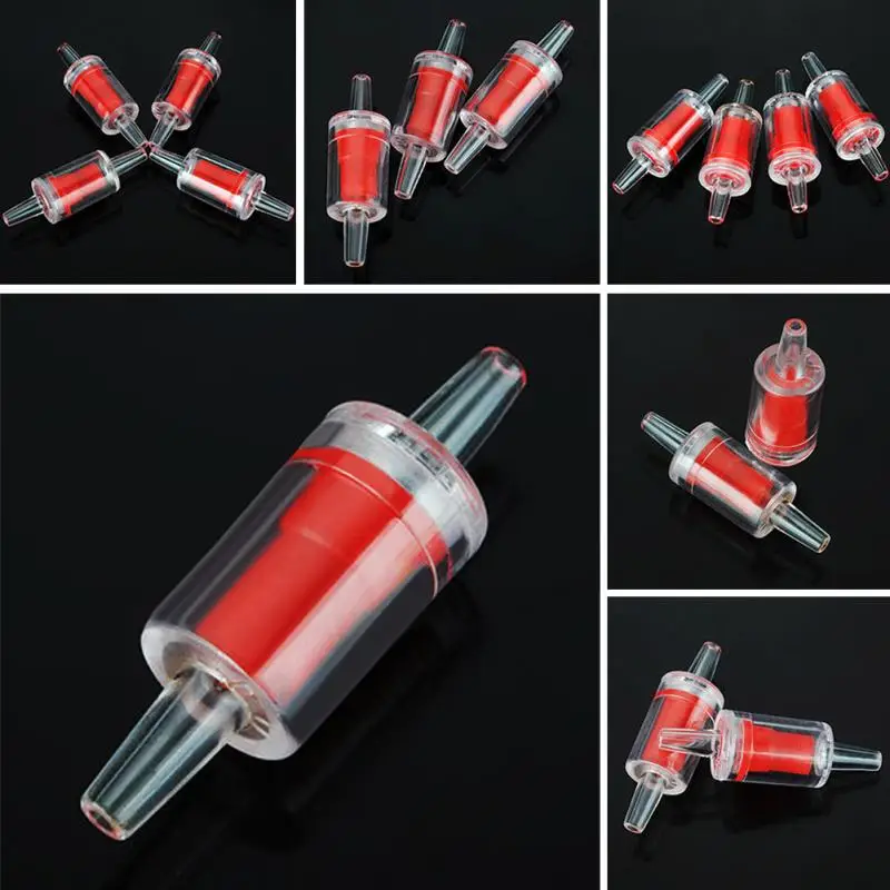10 шт Пластиковый односторонний безвозвратный проверочный аквариумный клапан Co2 система аквариумный воздушный насос Красные водяные инструменты