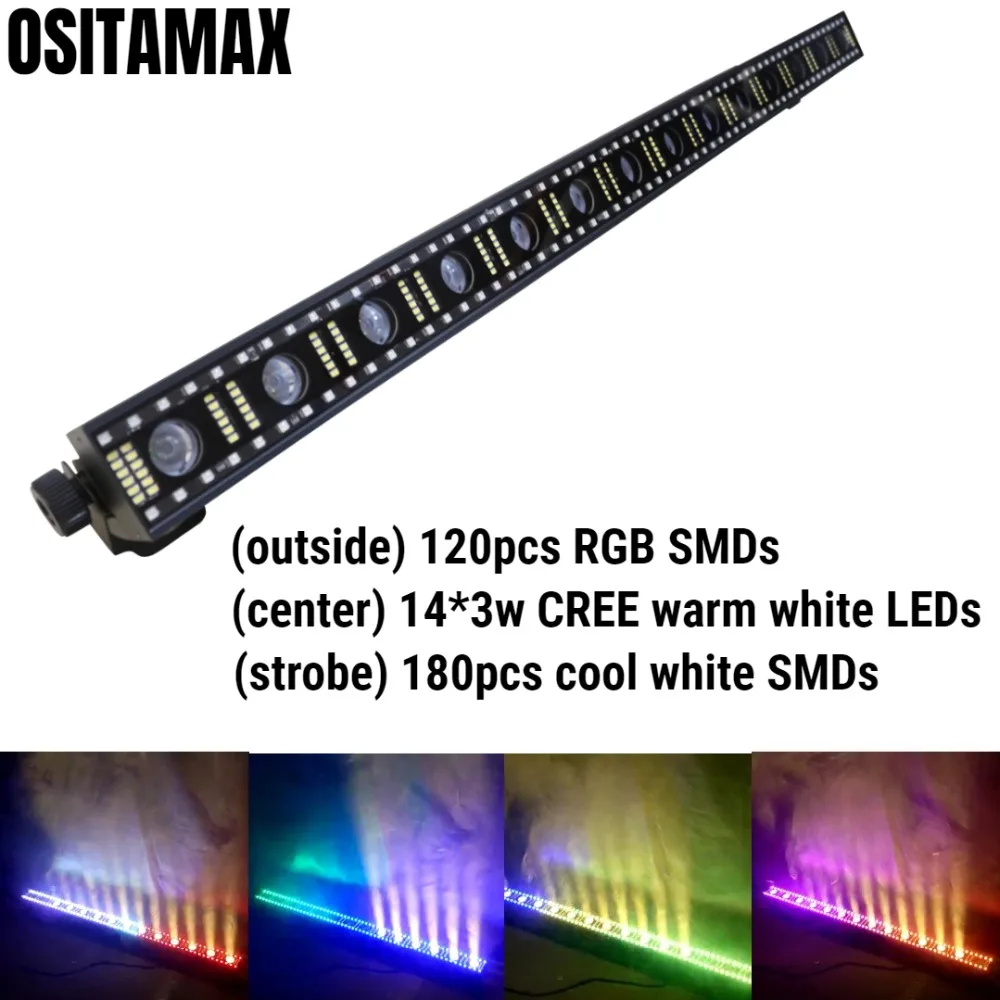 Светодиодные прожекторы для стен диско-свет 14X3W Cree с 300 шт. SMD RGB 3IN1 холодный белый и