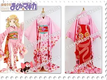

Mahou Shoujo Puella Magi Madoka Magica Tomoe Mami Kimono Cosplay Costume