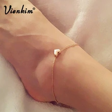 Vienkim, новинка,, модные украшения для ног, сердце, ножные браслеты, хороший подарок для женщин и девушек